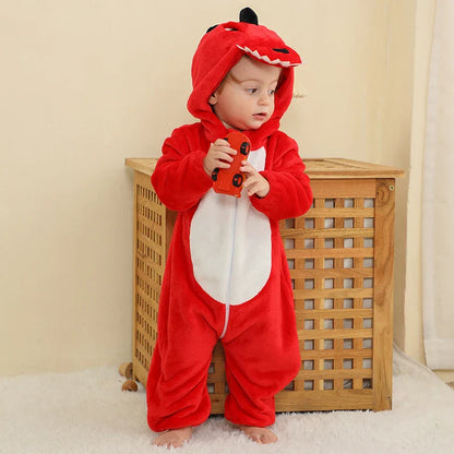 Daring Dinosaur Romper - Hooded Baby/Toddler Bodysuit