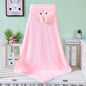 Cuddle Critter Hooded Baby Blanket – Soft Coral Fleece Wrap for Bath & Snuggles