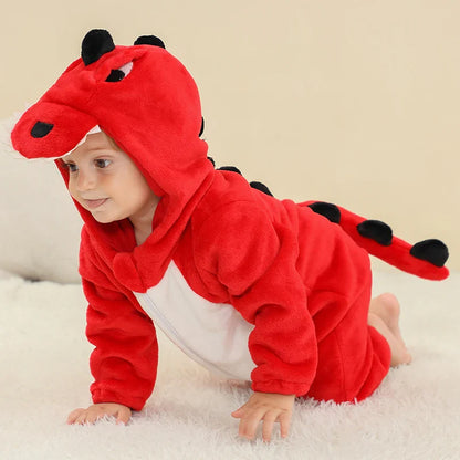 Daring Dinosaur Romper - Hooded Baby/Toddler Bodysuit
