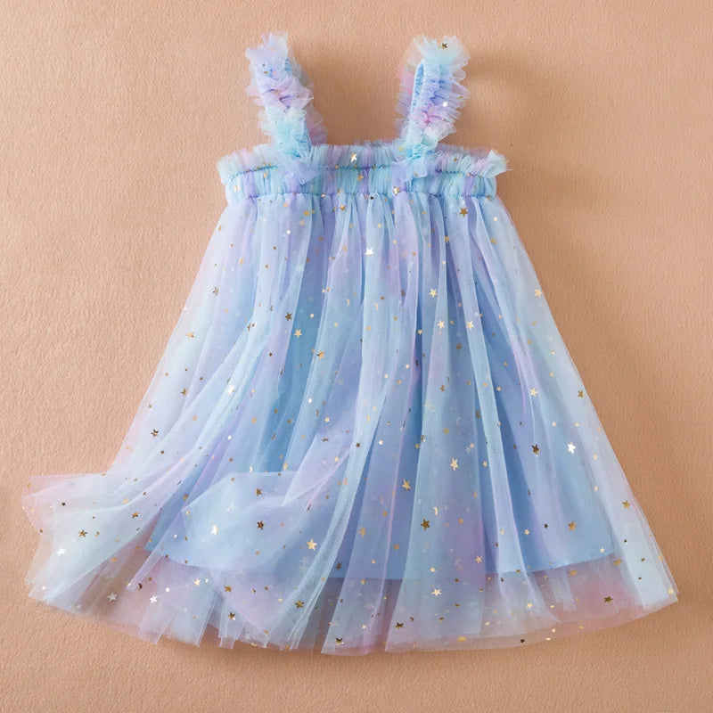 Starlight Dreams Tulle Dress – Sparkly Summer Princess Dress for Girls