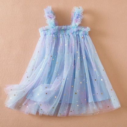Starlight Dreams Tulle Dress – Sparkly Summer Princess Dress for Girls
