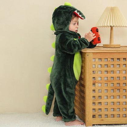Daring Dinosaur Romper - Hooded Baby/Toddler Bodysuit