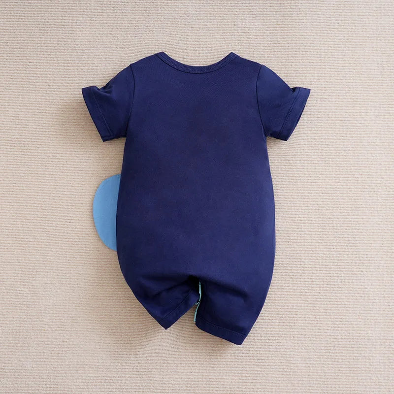 Little Trunk Elephant Baby Romper – Soft Cotton Summer Bodysuit