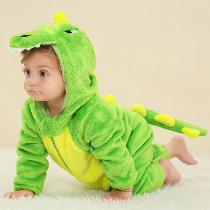 Daring Dinosaur Romper - Hooded Baby/Toddler Bodysuit