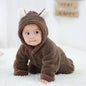 Cozy Bear Cub Hooded Romper – Ultra-Soft Fleece Baby Bodysuit