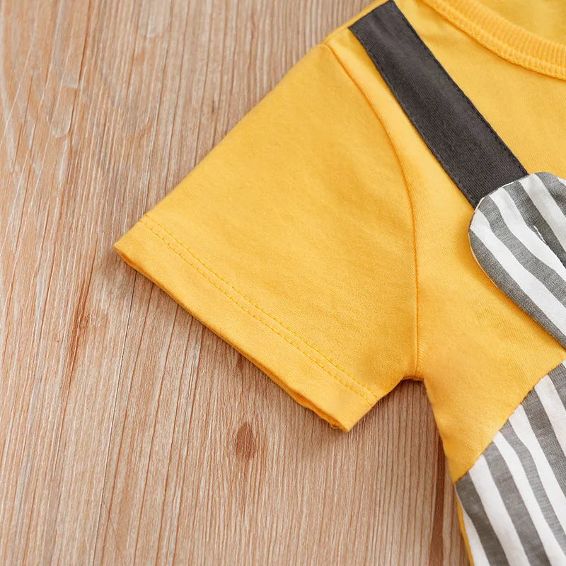 Whiskers & Stripes Baby Mouse Romper – Soft Cotton Cartoon Bodysuit