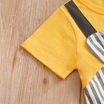 Whiskers & Stripes Baby Mouse Romper – Soft Cotton Cartoon Bodysuit