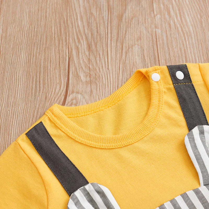 Whiskers & Stripes Baby Mouse Romper – Soft Cotton Cartoon Bodysuit