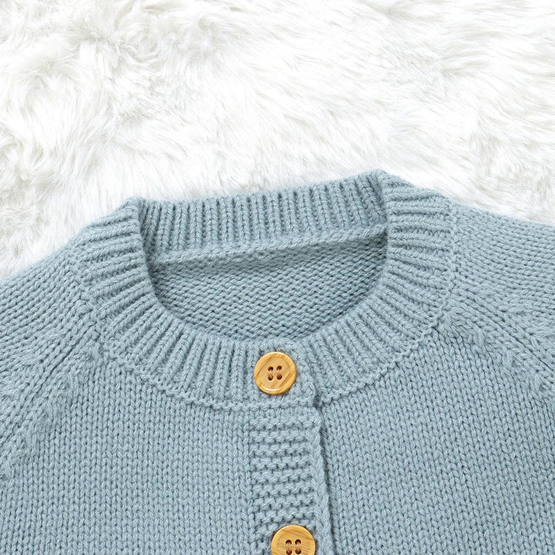 Goosey Knits Baby Cardigan – Embroidered Button-Up Sweater for Infants
