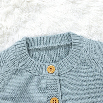 Goosey Knits Baby Cardigan – Embroidered Button-Up Sweater for Infants