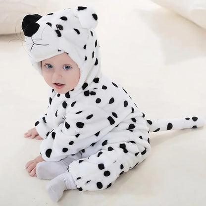 Snow Leppard Romper - Hooded Baby/Toddler Bodysuit