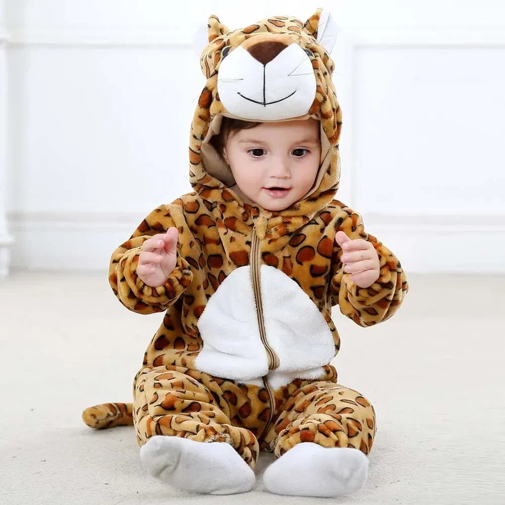 Little Leopard Romper - Hooded Baby/Toddler Bodysuit