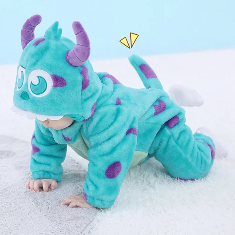 Snuggle Sully Romper – Sully-Inspired Hooded Baby/Toddler Bodysuit