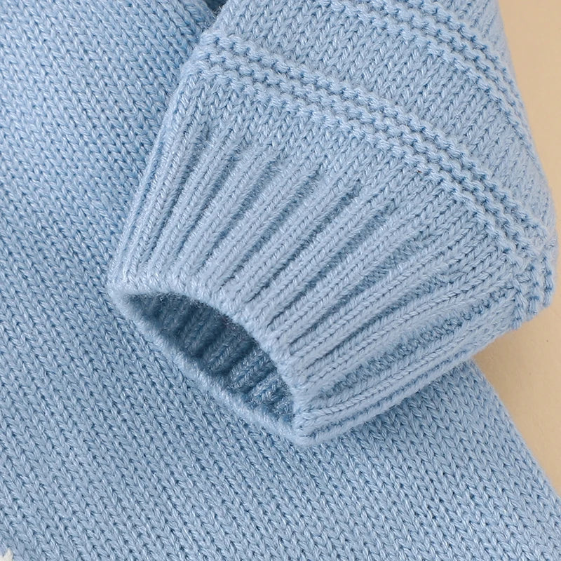 Bunny Snuggles Knit Romper – Soft Unisex Baby Bodysuit