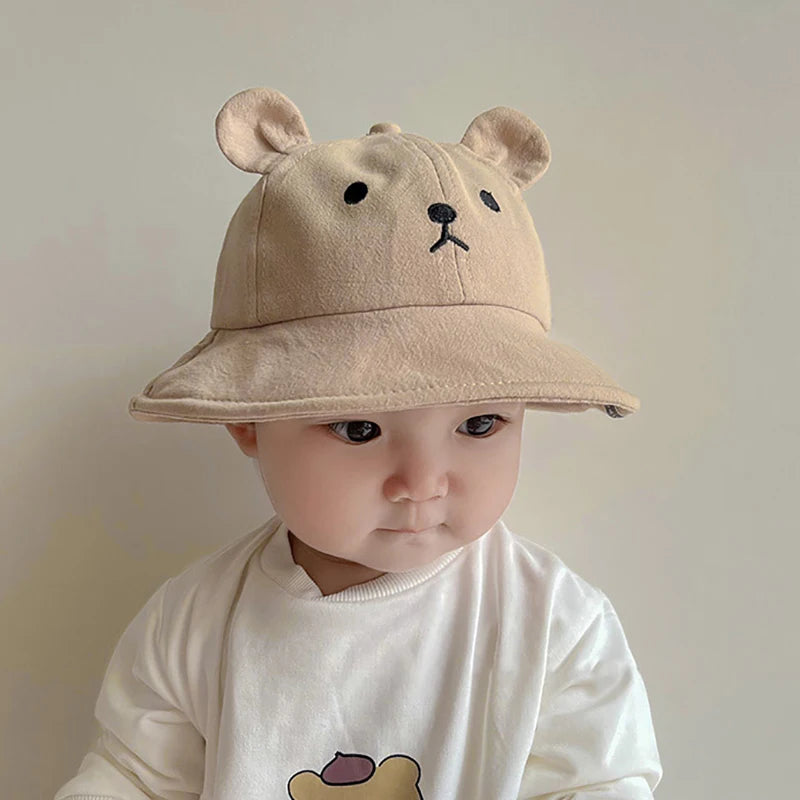 Sunny Bear Bucket Hat – Cotton Sun Hat with Ears