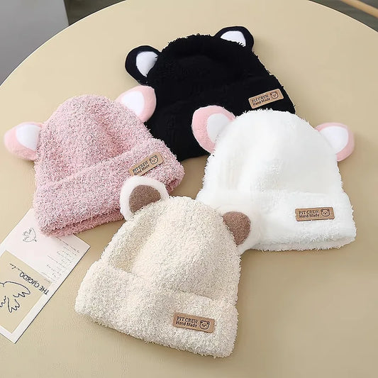 Teddy Ears Baby Beanie – Soft Knit Winter Hat for Toddlers