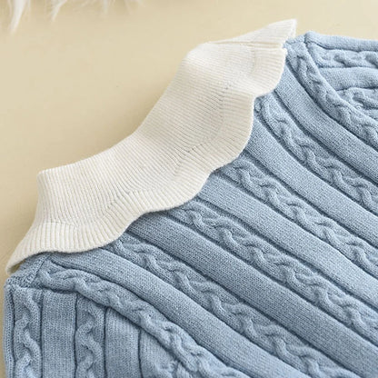 Little Grace Knit Sweater Dress – Girls' Ruffle Winter Dress