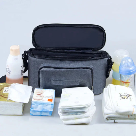 Mummy Bag Waterproof Diaper Organizer – Large Capacity Stroller Storage