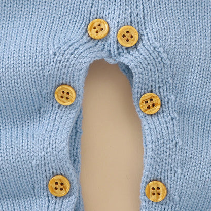 Bunny Snuggles Knit Romper – Soft Unisex Baby Bodysuit