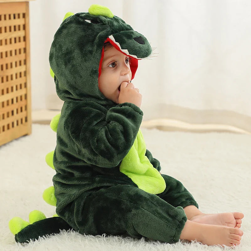 Daring Dinosaur Romper - Hooded Baby/Toddler Bodysuit