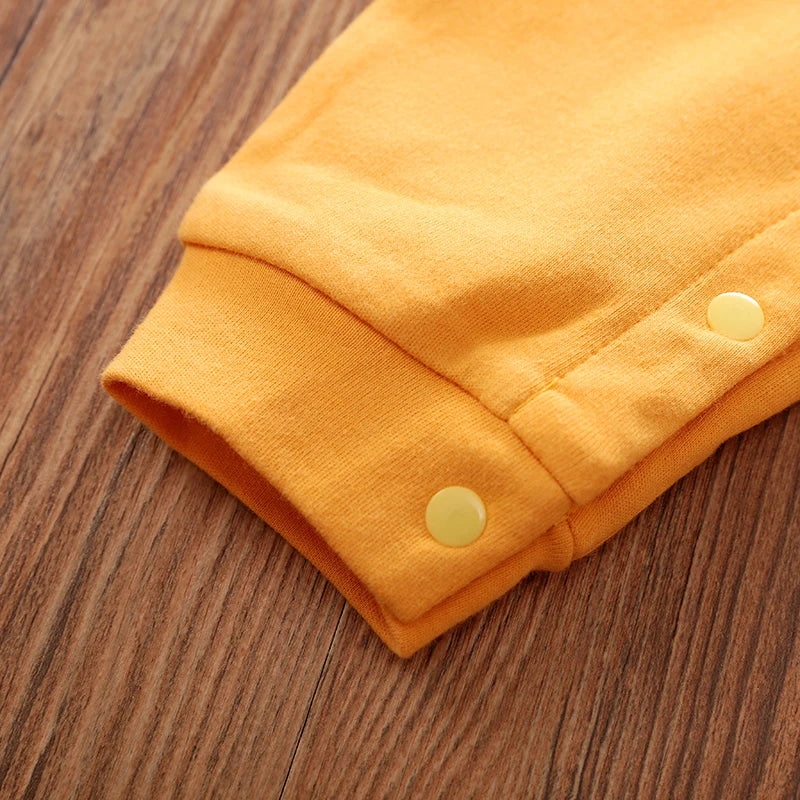 Little Hero Bodysuit – Cotton Long Sleeve Romper with Iconic Text Print