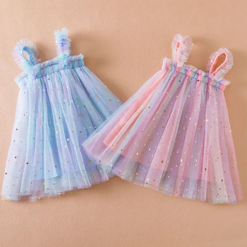 Starlight Dreams Tulle Dress – Sparkly Summer Princess Dress for Girls