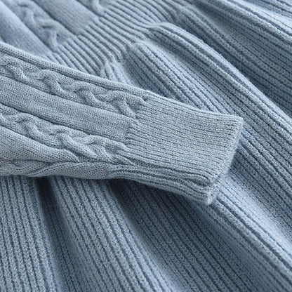 Little Grace Knit Sweater Dress – Girls' Ruffle Winter Dress