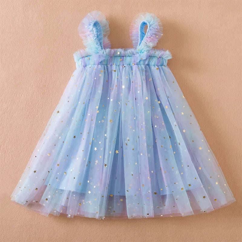 Starlight Dreams Tulle Dress – Sparkly Summer Princess Dress for Girls
