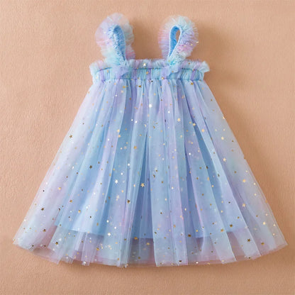 Starlight Dreams Tulle Dress – Sparkly Summer Princess Dress for Girls