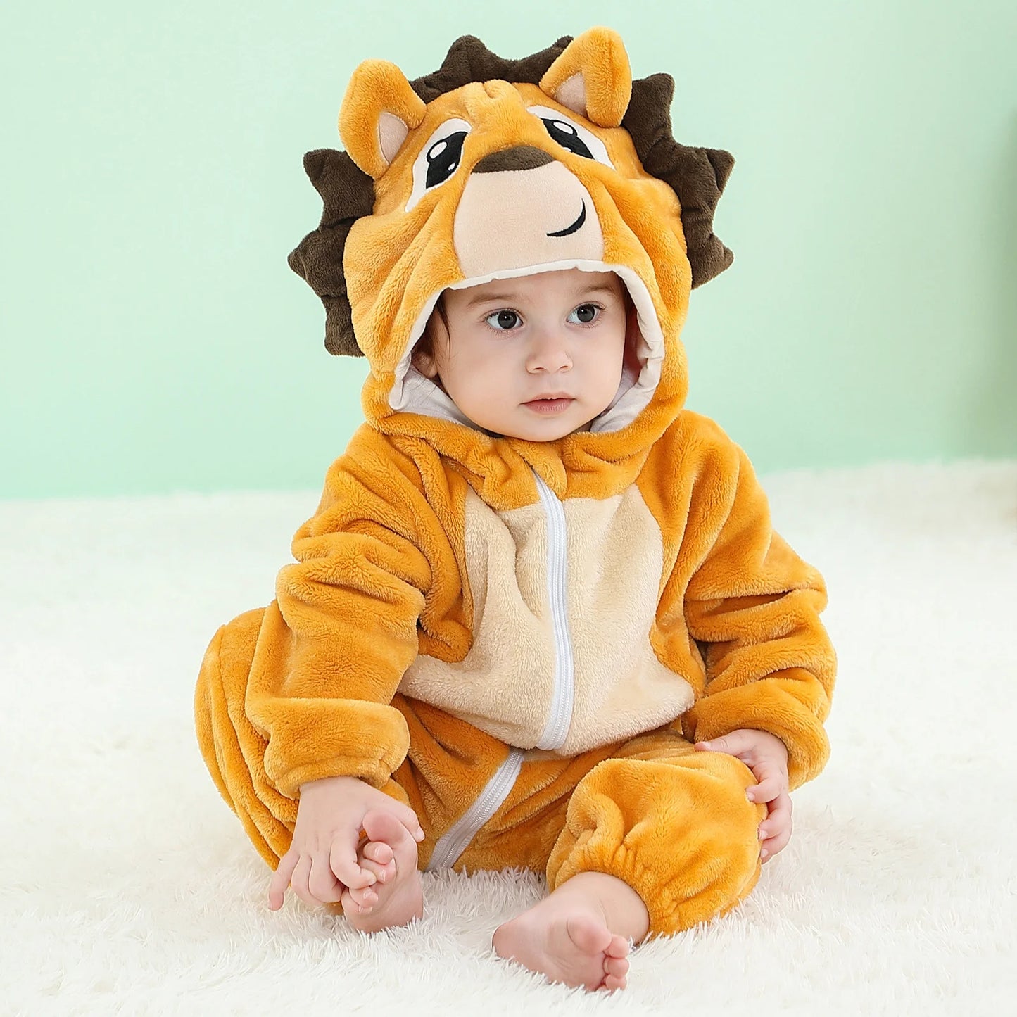 Happy Hedgehog Romper - Hooded Baby/Toddler Bodysuit