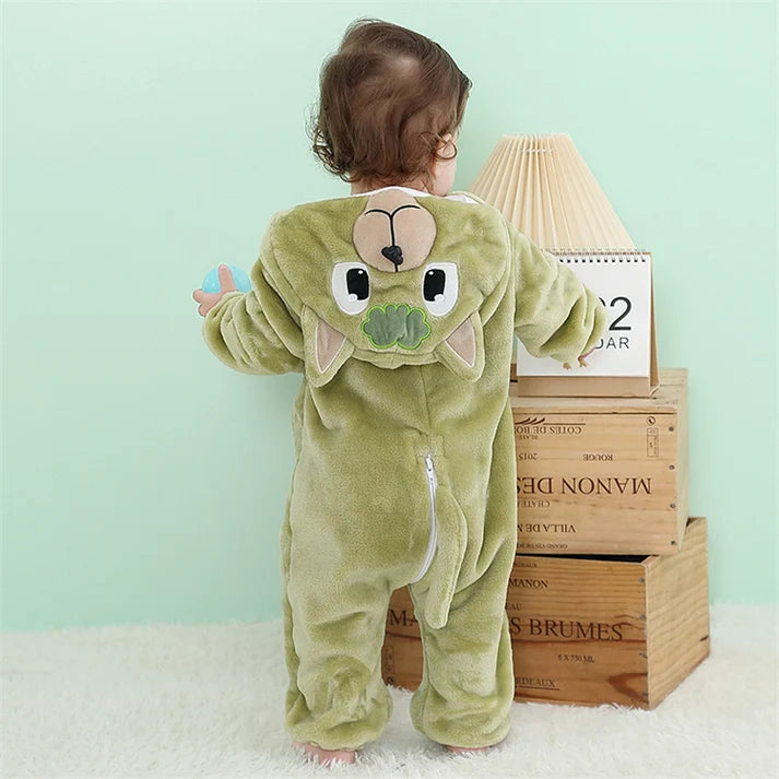 Fluffy Puppy Romper - Hooded Baby/Toddler Bodysuit