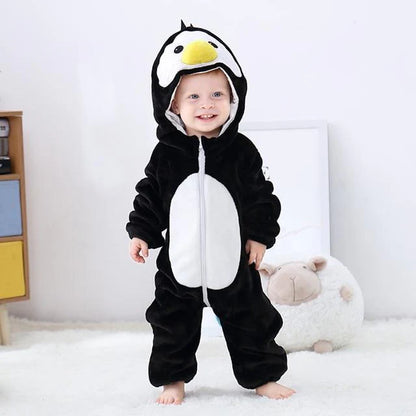 Arctic Penguin Romper - Hooded Baby/Toddler Bodysuit