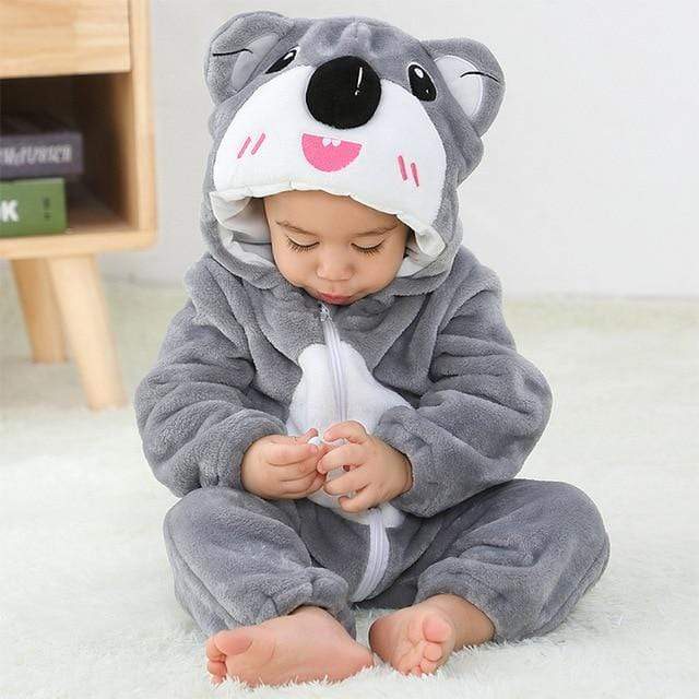 Cuddle Koala Romper - Hooded Baby/Toddler Bodysuit