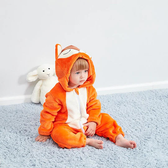 Friendly Fox Romper - Hooded Baby/Toddler Bodysuit