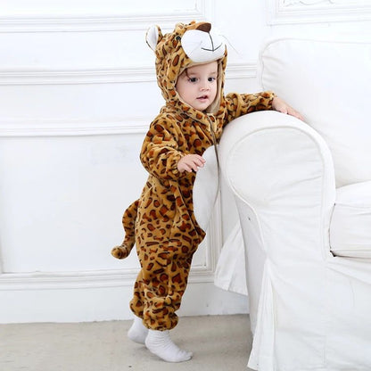Little Leopard Romper - Hooded Baby/Toddler Bodysuit