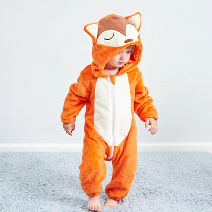 Friendly Fox Romper - Hooded Baby/Toddler Bodysuit