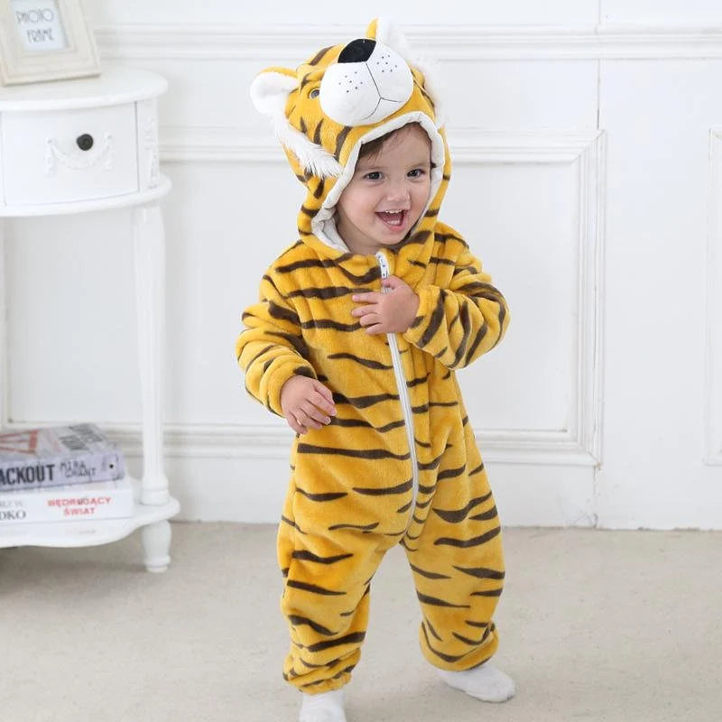 Tiger Cub Romper - Hooded Baby/Toddler Bodysuit