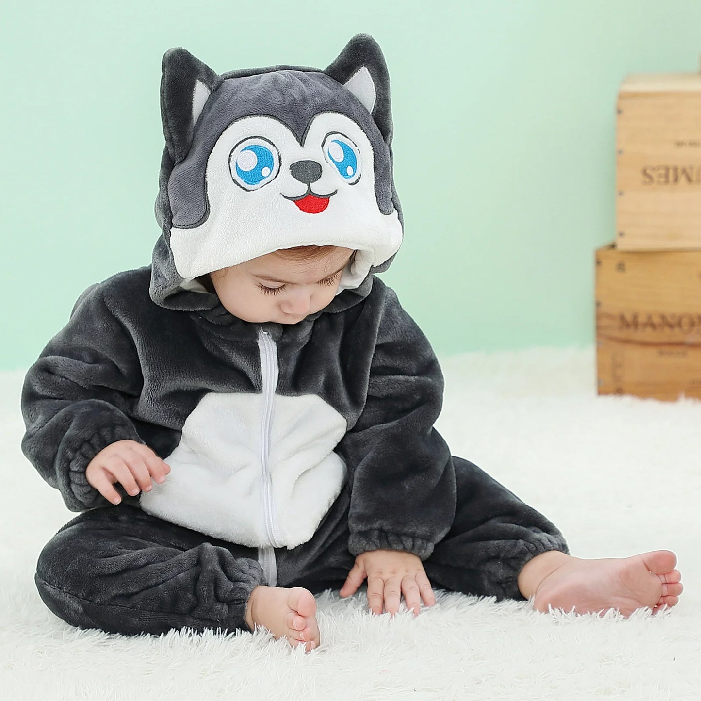 Cuddle Cat Romper - Hooded Baby/Toddler Bodysuit