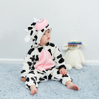 Moo Cow Romper - Hooded Baby/Toddler Bodysuit