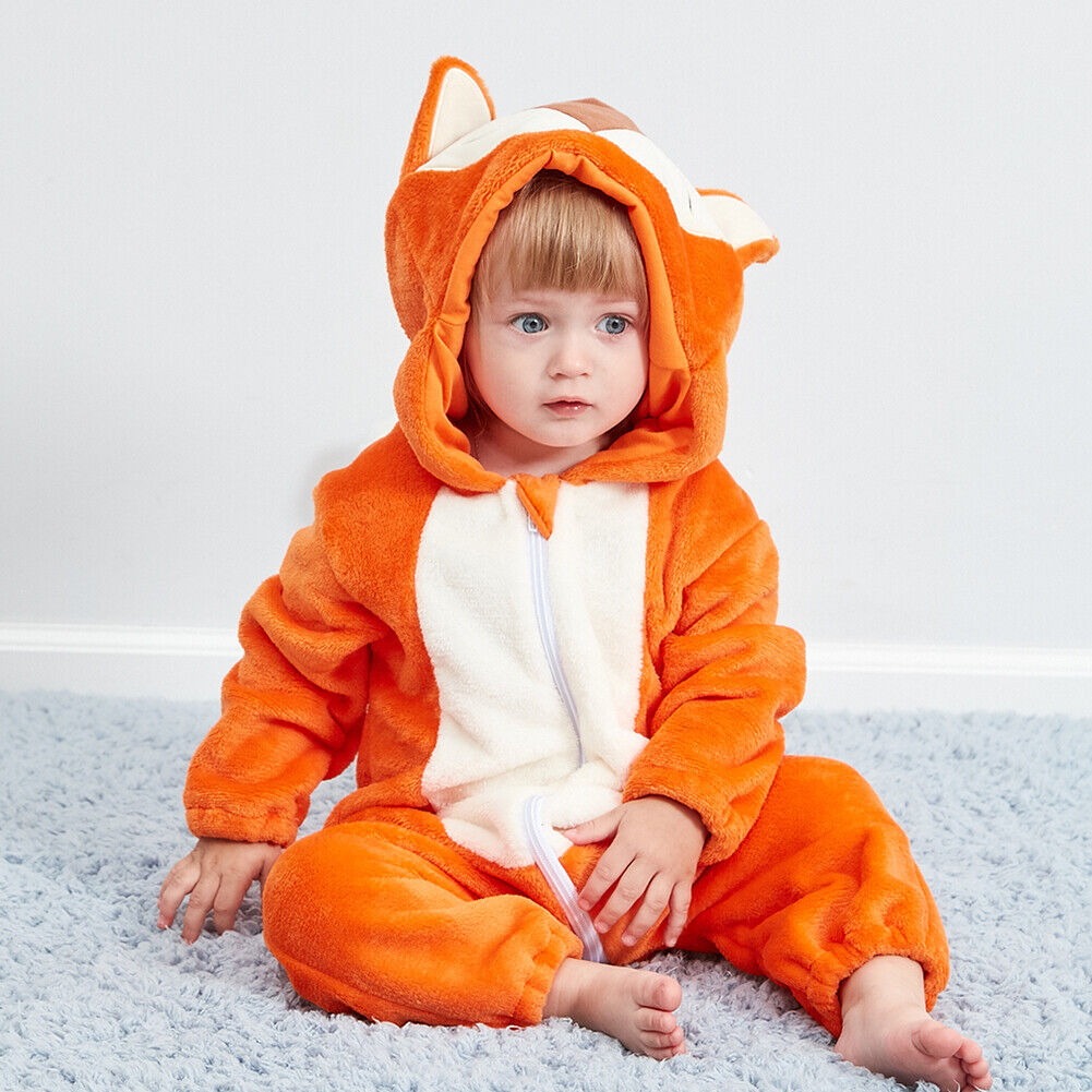 Friendly Fox Romper - Hooded Baby/Toddler Bodysuit